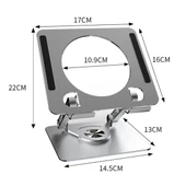 BUFFER® 360 Derece Dönebilen Yükseltilmiş Masaüstü Ayarlanabilir  Metal Tablet Standı - 5