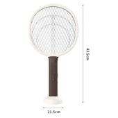 BUFFER® Şarjlı Sinek Öldürücü Masaüstü Standlı,Mor Işık 43cm Sinek Kovucu Raket - 3