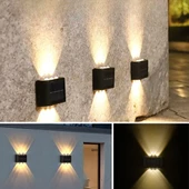 BUFFER® 6 Ledli Solar Güneş Enerjili Aplik Led, Dekoratif Duvar Monteli Gün Işığı Led - 3