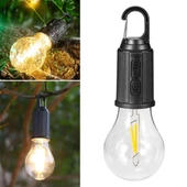BUFFER® Şarj Olabilen 3 Farklı Mod LED'li Kendiliğinden Asma Kancalı Kamp,Dış Cephe Lambası - 1