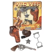 Gonher Metal Mantar Patlatan Kovboy Silahı Seti Rozeti, Kemeri, Kelepçesi ve Kılıfı Komple Set - 1