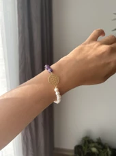 Ametist  - İnci Bileklik thumbnail 2