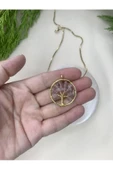 Aşk Taşı Pembe Kuvars Çelik Kolye - 3