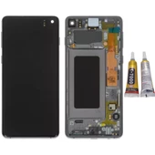 TE Samsung S10 G973F Uyumlu Çıtalı OLED Lcd Ekran Siyah - 1