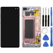 TE Samsung S10 Plus G975 Uyumlu Çıtalı Lcd Ekran Gold +Tamir Seti - 1