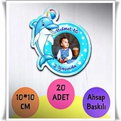 Bebek Çocuk Doğum Günü Resimli Ahşap Magnet 20 Adet a15 - 1