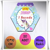 Bebek Çocuk Doğum Günü Resimli Ahşap Magnet 20 Adet a14 - 1
