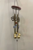 Deprem Zili Çanı Duvar Rüzgar Çanı Zili Feng Shui Ejderha Yılı 5 Çanlı Kalp Ok Eros Objeli - 3