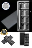 25 Parça Çelik Profesyonel Mini Portatif Tornavida Seti Saklama Kutulu Telefoncu Tornavidası Saatçi - 1