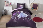 Özdilek Frozan Nature Tek Kişilik Disney Lisanslı Lastikli Fitted Çarşaf Kapitone Çocuk Nevresim Takımı Mor - 2