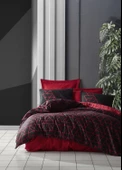 Cotton Box Dark Çift Kişilik Nevresim Takımı Shadow Bordo - 1