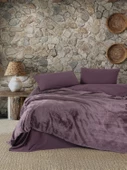 Cotton Box Velvet Çift Kişilik Nevresim Takımı Flossy Mürdüm thumbnail 1