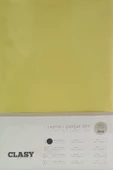 Clasy Tek Kişilik Lastikli Çarşaf Seti Yastık Kılıfı V1 Sarı 100x200 - 1