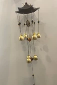 Deprem Zili Çanı Duvar Rüzgar Çanı Zili Feng Shui Ejderha Yılı Metal Borulu Fil Pagoda Objeli - 5