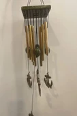 Deprem Zili Çanı Duvar Rüzgar Çanı Zili Feng Shui Ejderha Yılı Metal Borulu Çapa Objeli Kare - 4
