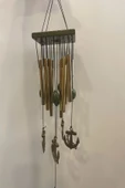 Deprem Zili Çanı Duvar Rüzgar Çanı Zili Feng Shui Ejderha Yılı Metal Borulu Çapa Objeli Kare - 5