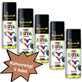 5 Adet Sprey Boya Kahverengi 200 ml - 1