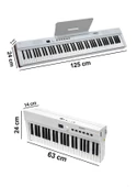 Midex PLX-120WH Yüksek Kaliteli Katlanır Taşınabilir Dijital Piyano - 4