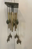 Deprem Zili Çanı Duvar Rüzgar Çanı Zili Feng Shui Ejderha Yılı Metal Borulu Kuş Ve Çiçek Objeli - 2