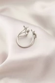 Gümüş Renk Metal Kelebek Model Kadın Yüzük thumbnail 2