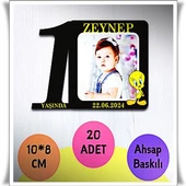 Bebek Çocuk Doğum Günü Resimli Ahşap Magnet 20 Adet a13 - 1