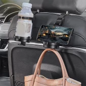 Polham 3in1 Çok Fonksiyonlu Araç Arkası İçin Askılı Telefon,Bardak,Çanta Tutucu,10KG Taşıma Kapasiteli - 3