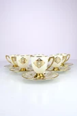 Digithome Milano 6 Kişilik 12 Parça Porselen Kahve Fincan Takımı Gold Yaldızlı Krem - VOGUE-113 C320.042 thumbnail 2