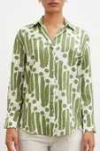 Modern Desen Modal Gömlek Yeşil thumbnail 2
