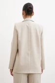 Tek Düğmeli Blazer Ceket Bej thumbnail 6