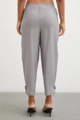 Lastikli Salaş Pantolon Gri thumbnail 6