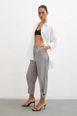 Lastikli Salaş Pantolon Gri thumbnail 4