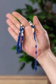 Sistemli Püskül Tasarımlı Lacivert Bilardo Tesbih - 3