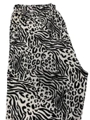 Kadın Desenli Kışlık İnce Yumuşak Süet Cepli Pijama Tek Alt - 11
