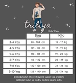 TRİLİYA-Çocuk Eşofman Takımı 3-10 Yaş, Dinazor Baskılı, Cepli Lüks Günlük ve Okul, Likralı Kumaş - 9