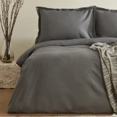 Karaca Home Weena Çift Kişilik Krep Nevresim Jakar Pike Takımı Gri - 3