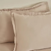 Karaca Home Weena Çift Kişilik Krep Nevresim Jakar Pike Takımı Bej thumbnail 9