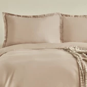 Karaca Home Weena Çift Kişilik Krep Nevresim Jakar Pike Takımı Bej thumbnail 3