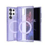 Samsung Galaxy S23 Ultra Kılıf Magsafe Şarj Özellikli Parlayan Simli Saydam Renkli Allstar Kapak - 10