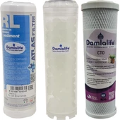 Atlas 10''inç Bina Daire Girişi Kuyu Su Arıtma 3Lü Yedek Filtresi thumbnail 2