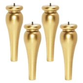 Sembol Plastik Sehpa Ayağı 30 cm Altın Yaldız 4 Adet Mobilya Orta Sehpası M8 Civatalı Ayak Ayaklar thumbnail 6