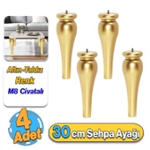 Sembol Plastik Sehpa Ayağı 30 cm Altın Yaldız 4 Adet Mobilya Orta Sehpası M8 Civatalı Ayak Ayaklar thumbnail 1