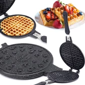 Taşhan T-0586 Granit Lüx Ocak Üstü Bakalit Saplı Waffle Tavası-20 cm - 1