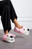 Albishoes Sevimli Köpek Hayvan Figürlü Peluş Yumuşak Taban Ev Botu Kışlık Hayvanlı Ev Panduf (30-40) - 4