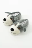 Albishoes Sevimli Köpek Hayvan Figürlü Peluş Yumuşak Taban Ev Botu Kışlık Hayvanlı Ev Panduf (30-40) - 5