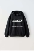 ERKEK ÇOCUK MINECRAFT MODELLİ PAMUK KAPŞONLU SWEAT - 7