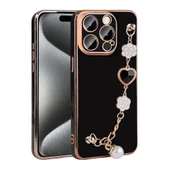 iPhone 15 Pro Max Kılıf El Tutamaçlı Kamera Korumalı Taka Silikon Kapak - 8