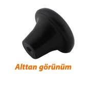 15 Adet Sert Plastik Mantar Düğme Kulp Siyah Dolap Mobilya Mutfak Dolabı Çekmece Kapak Kulpu Kulbu - 3
