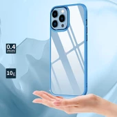 iPhone 13 Pro Kılıf Renkli Silikon Kenarlı Krom Kapak - 12