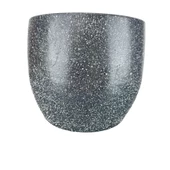 Bitki Tasarımı Gri Granit Toprak Saksı Saksılık Salon Çiçeklik - 19 CM - 1
