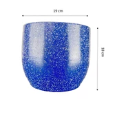 Bitki Tasarımı Lacivert Granit Toprak Saksı Saksılık Salon Çiçeklik - 19 CM - 2